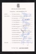 Cricket autographs, New Zealand, a collection of 7 New Zealand/UK Tour sheets, some on official