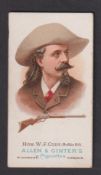 Cigarette card, USA, Allen & Ginter, The World's Champions, type card, Hon. W.F. Cody (Buffalo Bill)