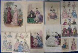 Ephemera, 40 Fashion plates, all in colour, from 1831-80 featuring ladies and children in