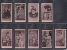 Cigarette cards, Ogden's, Actresses, Collotype (Printed back), 9 different cards, The Misses Frazer,