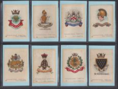 Tobacco silks, Phillips, British Naval Crests (BDV) 'M' size (set, 108 silks) (gen gd)