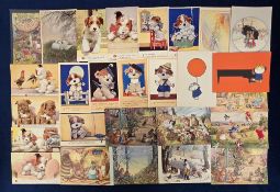 Postcards, Artist Drawn, approx. 250 modern cards for children to include Racey Helps, Margaret