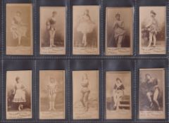 Cigarette cards, USA, Kimball, Photographic Cards, Actresses, 50 cards (some with slight marks, gen.