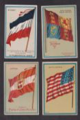 Trade cards, USA, Flags of All Nations, a collection of 16 early postcard size trade cards,