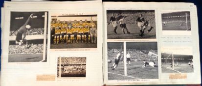 Football scrapbooks and cuttings, a collection of 6 scrapbooks including one very large hardback