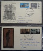 Stamps, Collection of coin covers, first day covers and GB torch relay covers housed in 7 albums, to