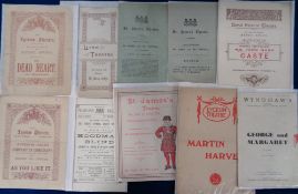 Ephemera, 300 Theatre programmes from London Theatres 1870s-1930s, to include Adelphi, Aldwych,