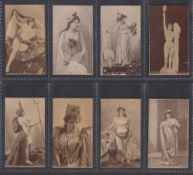 Cigarette cards, India, Star Tobacco Co, Beauties (Nautch Girls), eight different cards, back in red