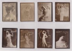 Cigarette cards, Algeria, Melia, Photo Series, 'M' size, Actresses, plain backs, black border, 80
