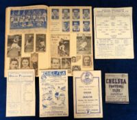 Football memorabilia, Chelsea FC, selection, four home programmes v Watford FLS 5th May 1945,