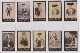 Cigarette cards, Malta, Cousis, Bullfighters (95/100) (a few with marks & writing or faults to