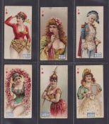 Cigarette cards, USA, Lorillard, Playing Card Inset Girls ('Lorillard's Snuff' wording front &