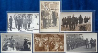 Postcards, Military/Naval, a scarce selection of 6 cards (RPs) and photographs of the military on