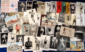 Boxing postcards, a collection of 50+ postcards, photographic & printed inc. Jack Johnson & Jim