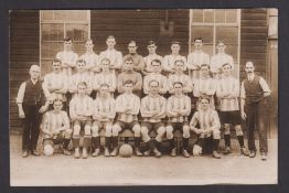 Football postcard, Sheffield Wednesday FC, b/w photographic card showing the squad, undated, early