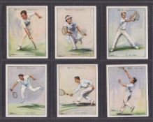 Cigarette cards, Wills, Lawn Tennis, 'L' size (set, 25 cards) (gd)