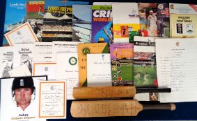 Cricket memorabilia, a large quantity of brochures, programmes, menu-cards, photographs, score cards