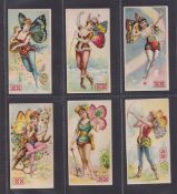 Cigarette cards, USA, Lorillard, Ancient Mythology Burlesqued, 'T' size, six cards nos. 4, 5, 6,