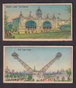 Cigarette card original artwork, Salmon & Gluckstein, The Great White City, two pieces of original