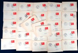 Football, World Cup Sweden 1958, a complete set of 35 Philatelic covers covering each match played