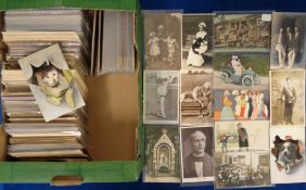 Postcards, Subjects, approx. 500 cards to include comic, street scenes, personalities, Pailco