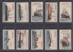 Trade cards, J Edmondson British Ships (set 20 cards) (some very slight variation in size, about
