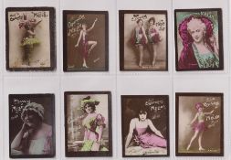 Cigarette cards, Algeria, Melia Actresses Hand Coloured M sized, plain backs, 114 cards (majority