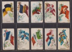 Cigarette cards, Pritchard & Burton Flags & Flags with Soldiers (set 30 cards) (very mixed