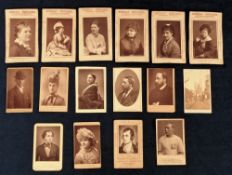 Trade cards, a collection of 16 early photographic cards, carte-de-visite style, various issuers &