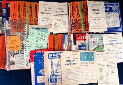 Football programmes, Blackpool Home & Away collection 1962/63 to 1966/67, a comprehensive