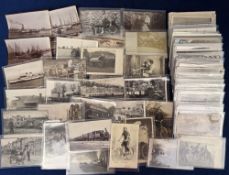 Postcards and Photographs, Transportation, approx. 145 items, showing various forms of travel to