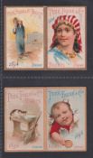 Trade cards, Peek, Frean & Co, Calendar cards for 1894, 2 different (gd/vg)