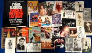 Boxing memorabilia, selection of items including a Tyson v Ruddock, 18th March, 1991, Promotional