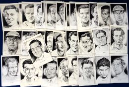 Trade cards, Daily Herald, Sporting Personalities, postcard size, (set, 51 cards) including many
