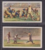 Cigarette cards, Churchman's, Sports & Games in Many Lands (set, 25 cards) inc. Babe Ruth Baseball
