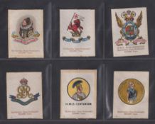 Tobacco silks, Phillips, British Naval Crests (Anon blue numbers) 'M' size (set, 108 silks) (some