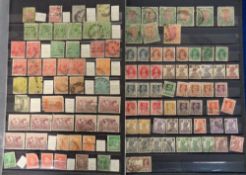 Stamps, Collection of world stamps, used, housed on black album pages to include Australia,