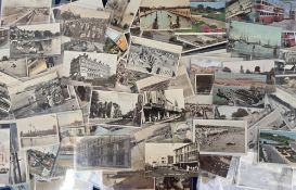 Postcards, Portsmouth and Southsea, approx. 130 cards, mostly RPs and printed, to include Commercial