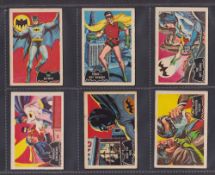 Trade cards, A&BC Gum Batman Pink backs, No Fan Club Panel (set 55 cards) (gd/vg, number 1 Batman