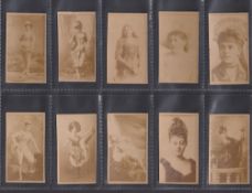 Cigarette cards, India, Bukhsh Ellahie & Co, Beauties - Photographic, sepia cards back overprinted