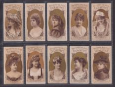 Cigarette cards, USA, Thos. Hall, Actresses, ref. N342-3, Type A, 20 cards, Belle Archer, Miss Netta