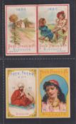 Trade cards, Peek, Frean & Co, Calendar cards for 1895, 2 different (gd/vg)
