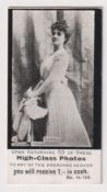 Cigarette card, M. White & Co, Actresses 'BLARM', type card, Yahne (gd) (1)