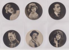 Cigarette cards, small mixture 44 cards, Godfrey Phillips Cinema Stars circular (set 25 cards, gd/vg