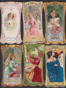 Trade cards, France, LeFevre-Utile, a collection of 15 Art Nouveau style shaped cards, each one