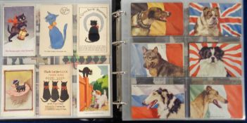 Postcards, Animals, approx. 400 cards, full sets and odds to include cats, dogs, horses, farm