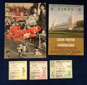 Football memorabilia, Leeds United v Sunderland, FA Cup Final 1973, official programme signed to the