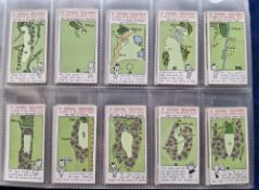 Cigarette cards, Churchman, 14 sets; Three Jovial Golfers, Warriors all Nations (3, standard,