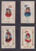 Cigarette cards, USA, Duke's, Yacht Colors of the World, 'X' size, four cards, Royal Canadian