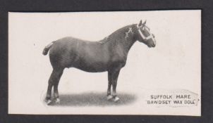 Cigarette card, Taddy, Famous Horses & Cattle, type card, no 42, Suffolk Mare Bawdsley Wax Doll (top